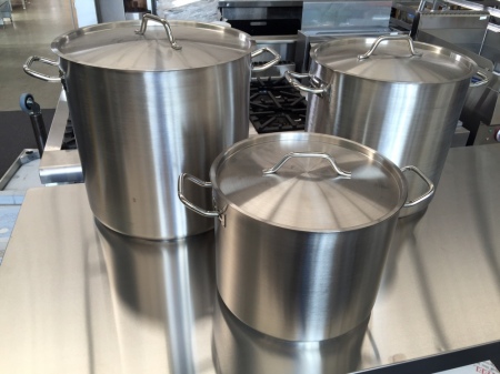 Stainless Stock Pots 50, 36 & 20 Litre