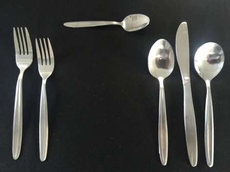 Trenton (Atlantis) Table Knife, Table Fork, Soup Spoon, Dessert Spoon, Tea Spoon (sold per dozen)
