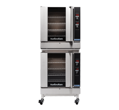 Turbofan G32D4/2C Digital Gas Convection Ovens Double Stacked With Castor Base Stand