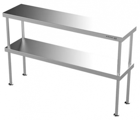 Stainless 1200mm Wide Double Overshelf