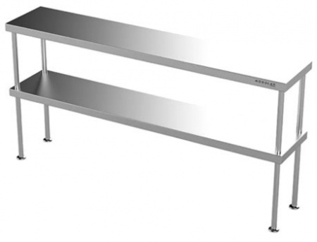 Stainless 1500mm Wide Double Overshelf