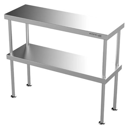 Stainless 900mm Wide Double Overshelf