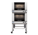 Turbofan E27M3/2C Manual Electric Convection Ovens Double Stacked With Castor Base Stand